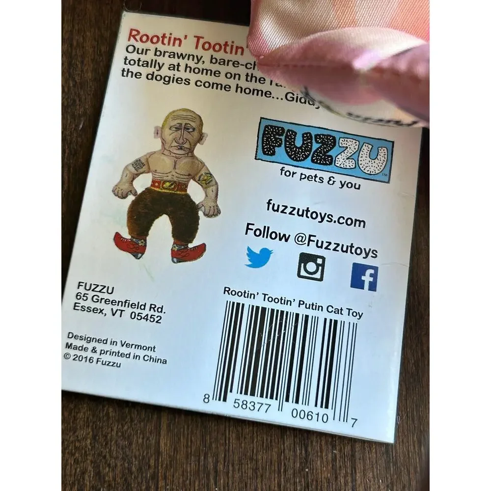Fuzzu Putin Political Parody Small Cat Toy